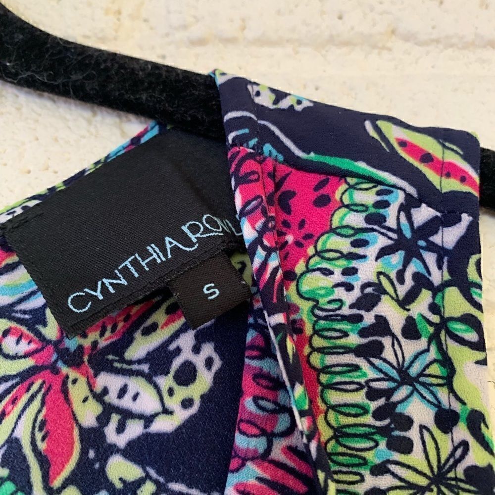 Cynthia Rowley Pattern Button Down Back Tank - Picture 4 of 6
